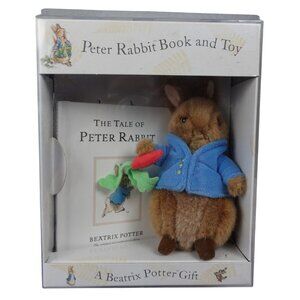 Peter Rabbit Book and Plush Toy Set Beatrix Potter Original Box Gift